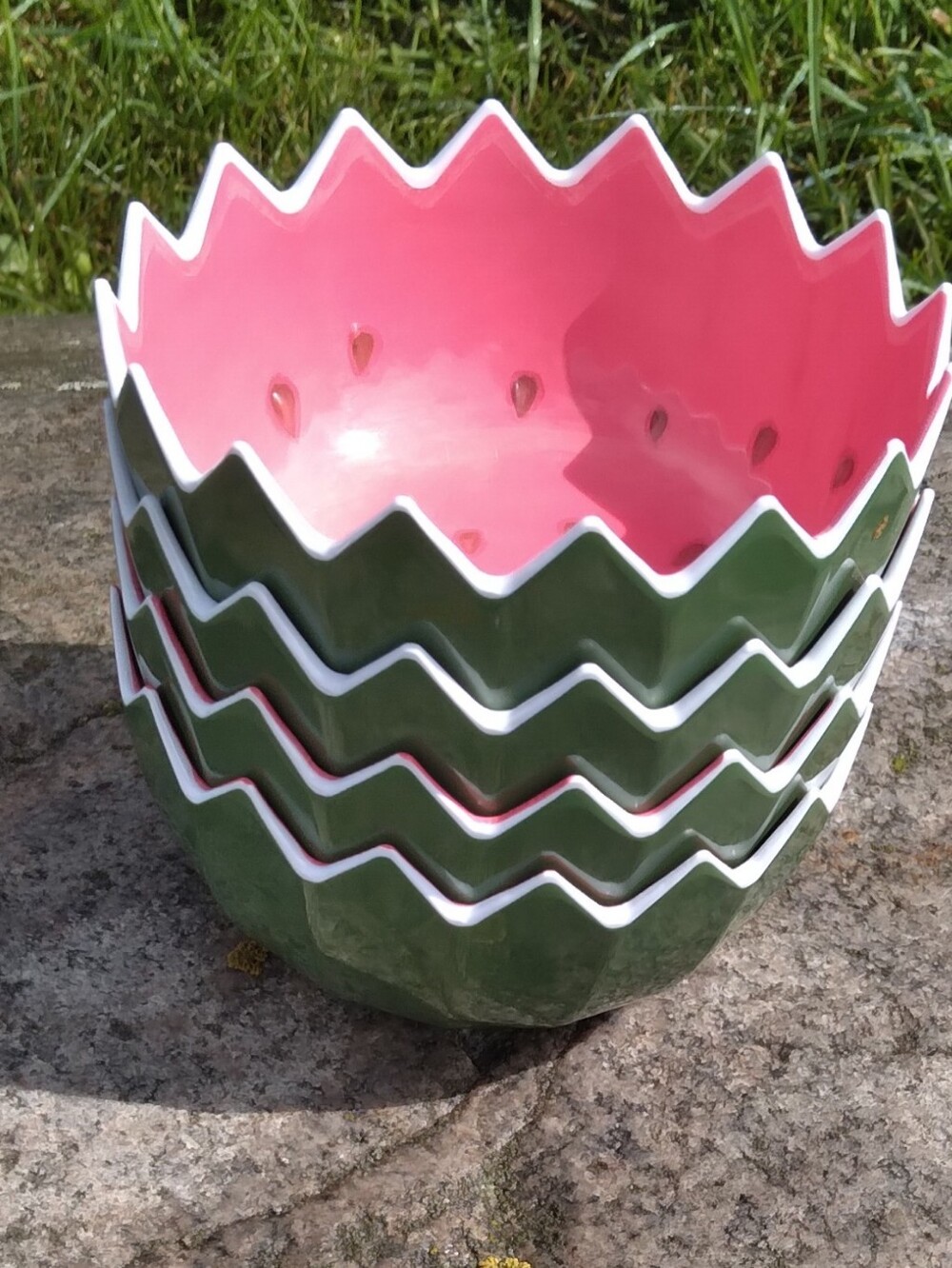 🍉 Set of 4 Watermelon Bowls – Excellent Condition! 🍉